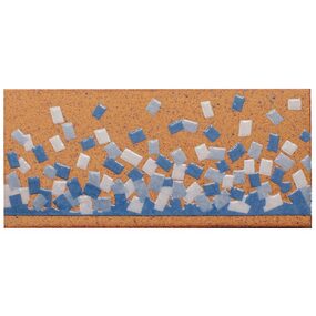 глазурованный подступенок Ruhi голубой 15 x 33 x 1,3