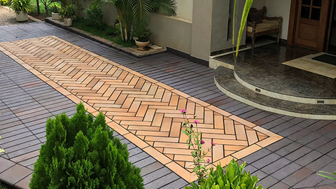 Clinker floor tiles for entrances, walkways, terraces...