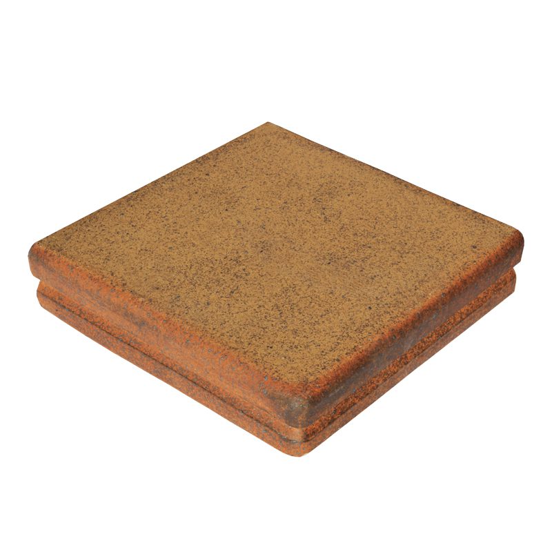 Peldaño angular recto de gres extrusionado 33x33x7 cm. Colección Natural de Terraklinker